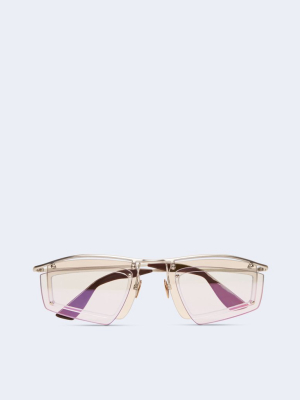 Antoine Glasses In Silver Light Pink