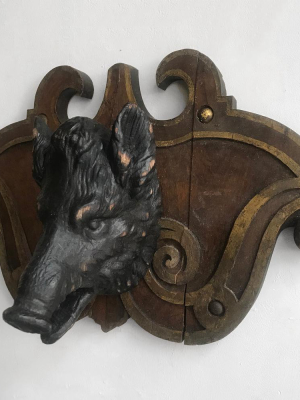 Black Forest Carved Boar