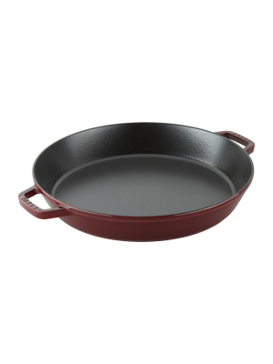 Staub Cast Iron 15-inch Double Handle Fry Pan / Paella Pan