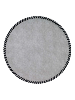 Bodrum Whipstitch Placemat - Gray - Set Of 4