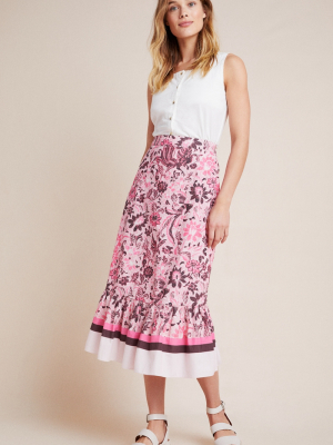 Roxana Flounced Midi Skirt