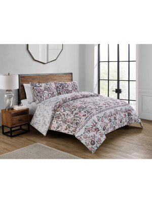 Vcny Home Rhodes Origami Reversible Paisley Comforter Set