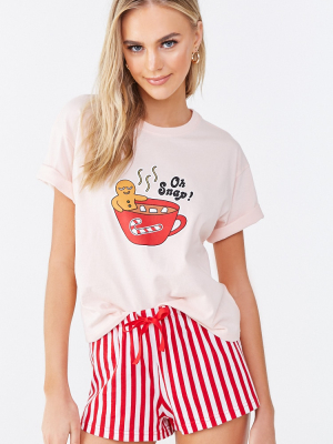 Gingerbread Graphic Pajama Set