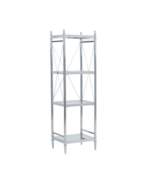 Pinnacle 4-tier Shelf Chrome - Linon