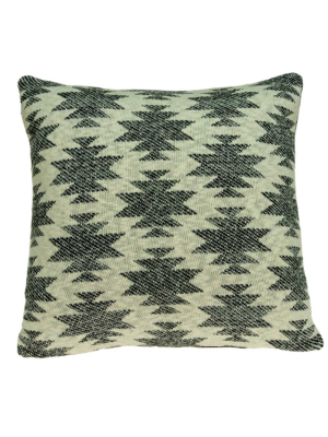 Square Southwest Cool Gray Accent Pillow Cover