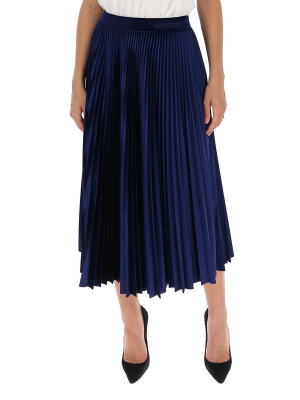 Valentino Velvet Pleated Skirt