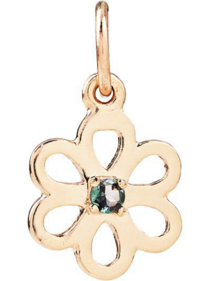 Birth Jewel Flower Charm With Alexandrite