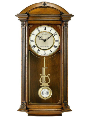 Bulova Clocks C4331 Hartwick 29 Inch Large Classic Walnut Pendulum Wall Clock