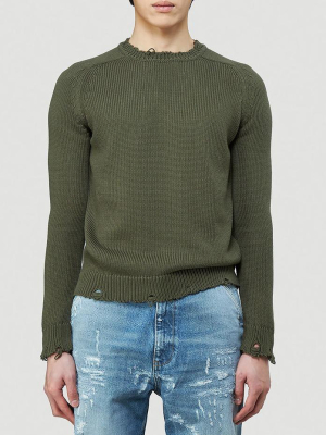 Saint Laurent Destroyed Knit Sweater