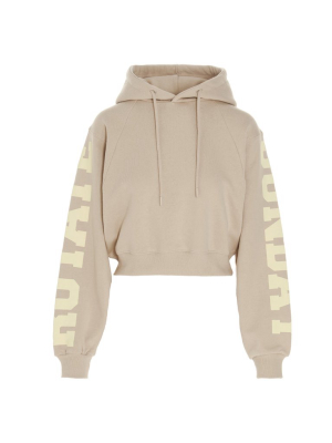 Rotate Logo Print Cropped Hoodie