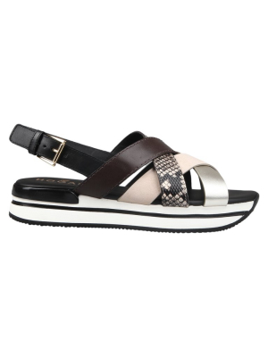 Hogan H222 Crossed Sandals