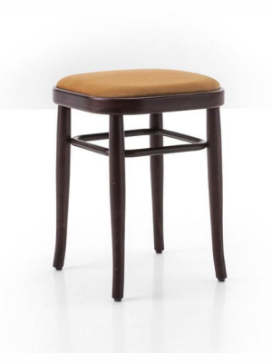 Gebruder Thonet Vienna 144 Bentwood Stool (upholstered) By Gtv