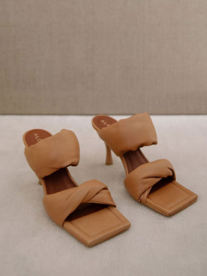 Twist Strap Sandals | Camel