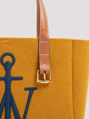 Jw Anderson Belt Logo Embroidered Tote Bag