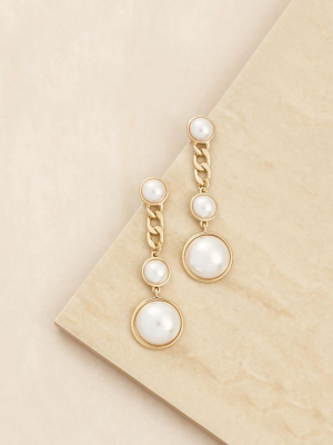 Precious Pearl Drop 18k Gold Plated Earrings