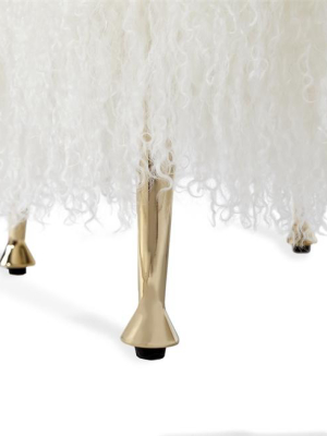 Antonia Stool - Ivory Sheepskin