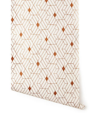 Wallpaper In Copper Quilt