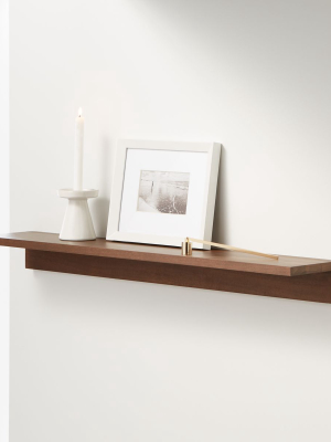 Carren 36" Floating Walnut Ledge Shelf