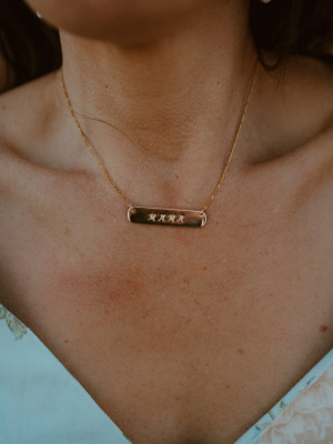 Gold Mama Bar Necklace