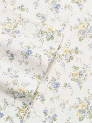 Printed Pattern Flannel Sheet Set - Laura Ashley