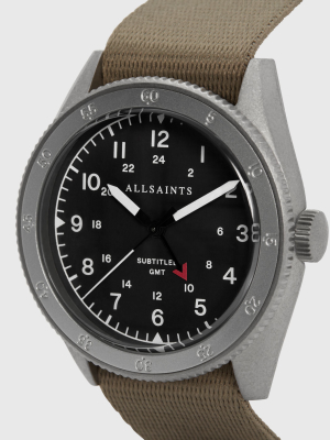 Subtitled Gmt Ii Stainless Steel And Grey Nylon Watch Subtitled Gmt Ii Stainless Steel And Grey Nylon Watch