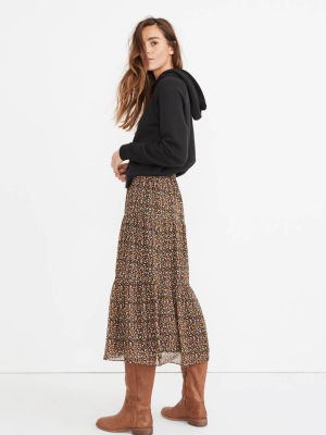 (re)sourced Georgette Tiered Maxi Skirt In Folktale Paisley