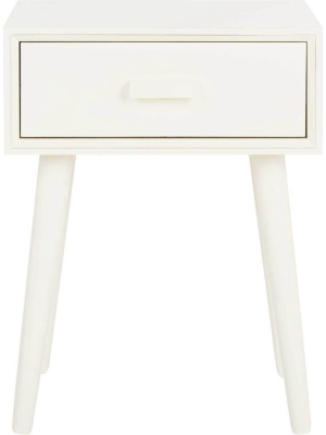 Lylah Accent Table Distressed White