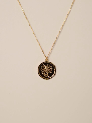 Scorpio Astrology Coin Necklace