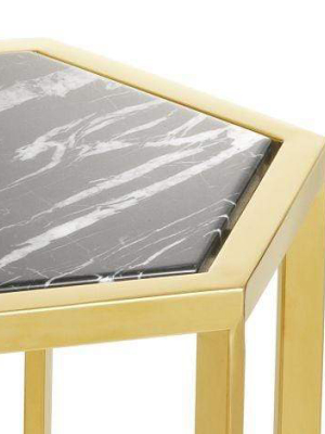 Eichholtz Taro Side Table - Set Of 2 - Gold & Black