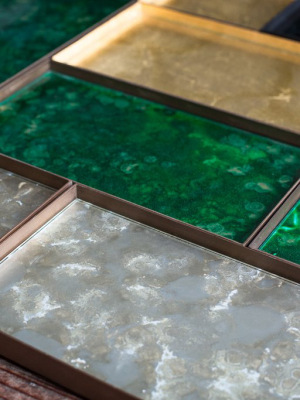 Fossil Organic Rectangular Glass Valet Tray