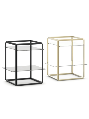 Florence Side Table With Glass Shelves