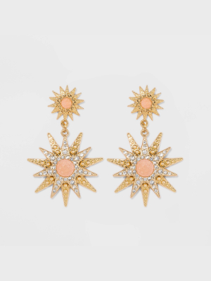 Sugarfix By Baublebar Celestial Drop Earrings - Blush Pink/gold