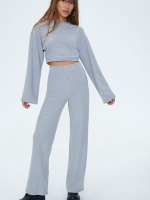 Bell Sleeve Pullover & Flare Pants Sets