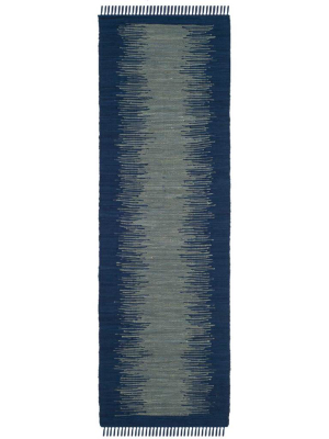 Montauk Dual Navy Runner Rug