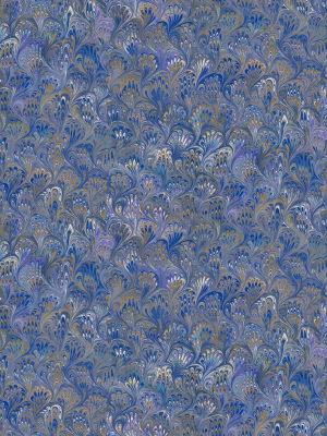 Venetian Paper Wallpaper In Purple, Blue, And Gold From The Aerial Collection By Mayflower Wallpaper