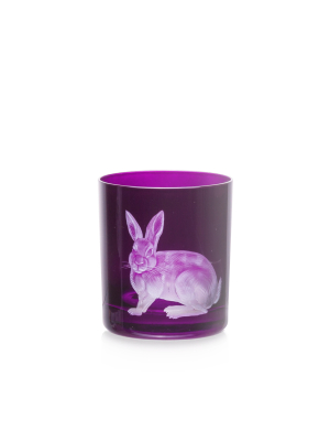 Barnyard Rabbit Dof Glass, Purple