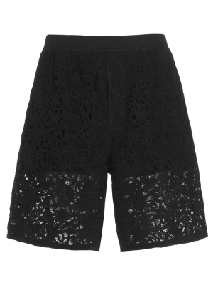 Valentino Macramé Lace Bermuda Shorts