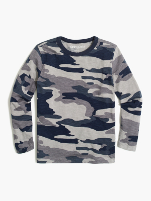 Boys' Long-sleeve Camo Printed Tee