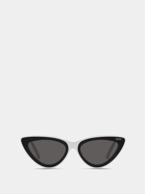 Quay X Lizzo Flex Sunglasses White Smoke Fade