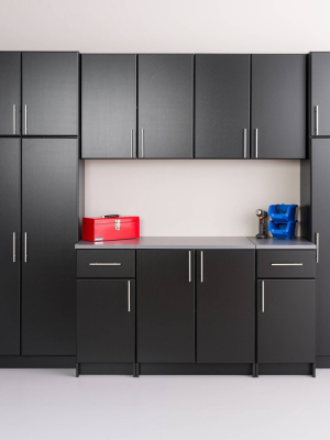 112" Elite With 9 Storage Cabinet Set Black - Prepac