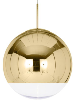 Mirror Ball Pendant Light: Gold