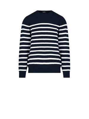 A.p.c. Striped Knitted Sweater