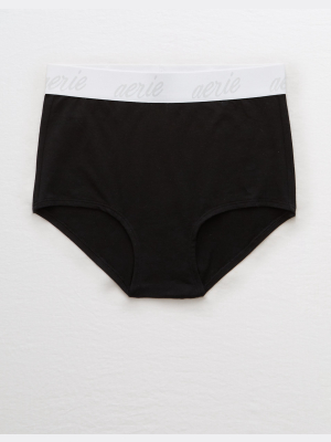 Aerie Cotton Logo High Waisted Boybrief Underwear