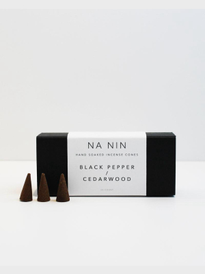 Na Nin - Incense Cones - Black Pepper / Cedarwood