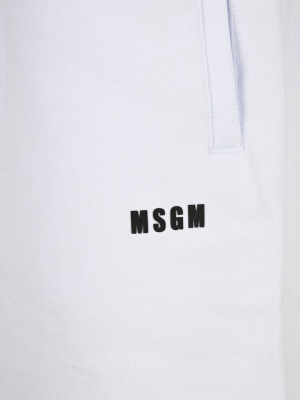 Msgm Logo Printed Shorts