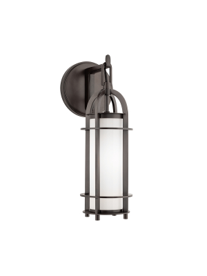 Hudson Valley Lighting Portland Vanity Lamp - Historic Bronze & Opal Glossy