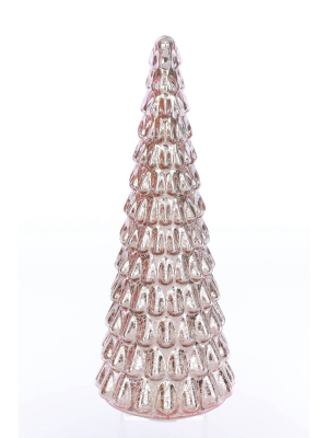 Mercury Glass Christmas Tree Decorative Figurines Blush - Wondershop™