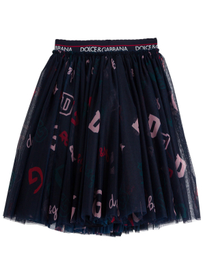 Dolce & Gabbana Kids Logo Printed Skirt