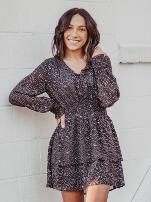 Speckled Ruffle Dress