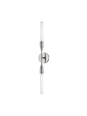 Tara 2 Light Wall Sconce - Polished Nickel